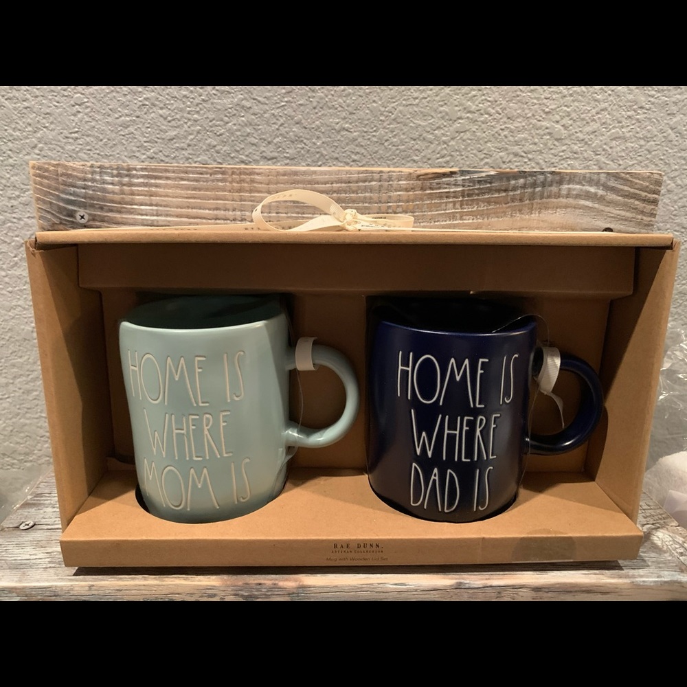 Rae Dunn Home is Where Mom is Home is where Dad Is